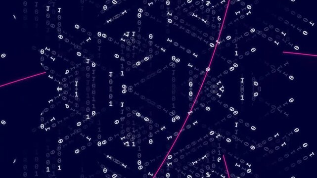 Binary Code Matrix Background motion graphic video background