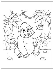 Educational Jungle Animals Coloring Pages for Kids
