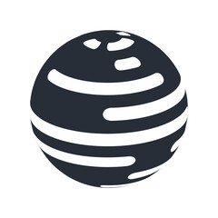 World globe icon. Abstract wireframe geometric planet earth logo, linear global worldwide network symbol, modern round web sign