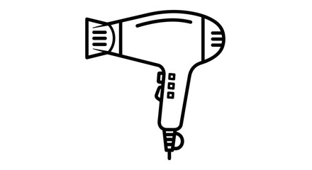 Hair dryer icon vector illustration isolated on white background symbol of hair styling tool for beauty care