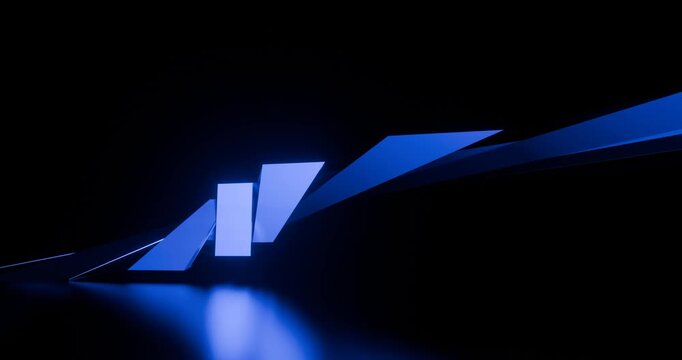 Futuristic architecture background building geometric shape 3d animation