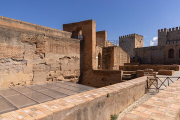 Parade Ground (Plaza de Armas) of Alcazaba fortress of Alhambra, Granada, Spain, Andalusia