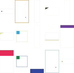 Minimalist Geometric Abstract Pattern Background Design with Vibrant Colorful Shapes and Empty Spaces for Modern Art