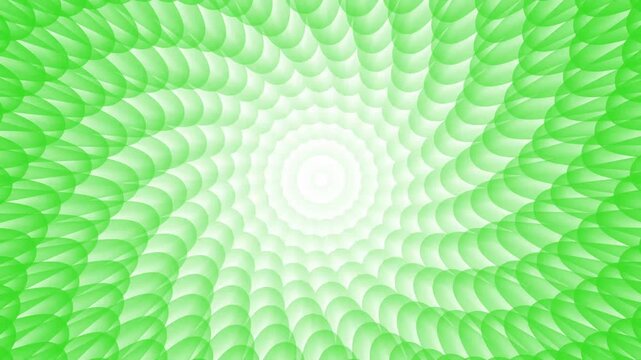 Concentric scalloped pattern forming a radial abstract tunnel background animation