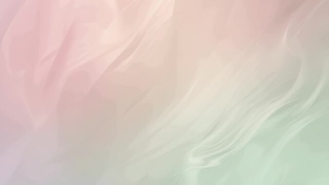 Flowing abstract pastel swirl texture drifting across frame as play starts, showing fabric streaks