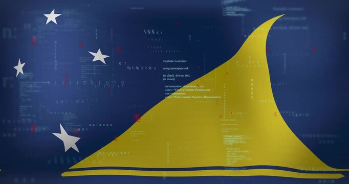 On play flat yellow fin bulging rising leaning red icons drifting code scrolling showing brand data
