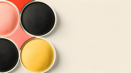 Soft abstract shapes positioned on edges, clean empty center space, modern modular background for graphic design