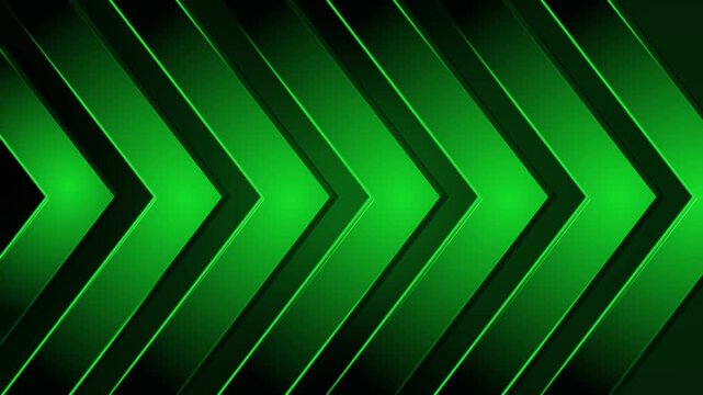 Chevron layered abstract background animation, Abstract pattern of layered chevrons background with glowing edges and diagonal depth