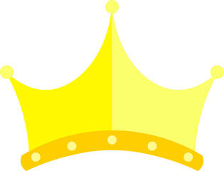 Simple Golden Crown Icon for Royalty and Success