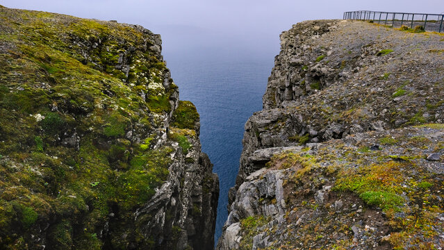 Nordkapp,  71&deg;  North cape landscape northernmost point in the world that you can travel to by car. The Northernmost Edge of the Continent.