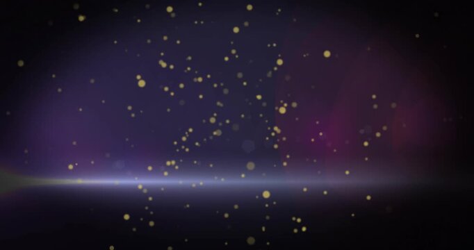 Light band brightening, golden bokeh drifting and thickening across purple-magenta backdrop for UI