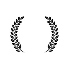 Fototapeta premium Laurel wreath branches icon