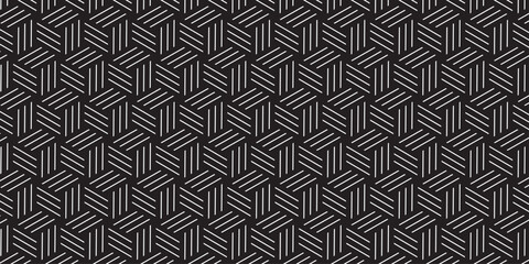 Futuristic minimal honeycomb mosaic gray background. Modern hexagon seamless vector pattern. Seamless pattern with hexagon fabric geometric pattern. Abstract ornament diamond tile design.