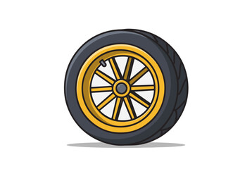 Cartoon Wheel Illustration
