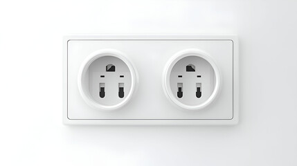 electrical outlet isolated on white