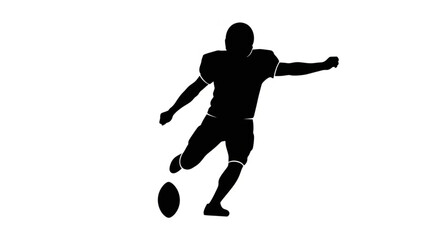 Obraz premium football player silhouette