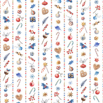 Vintage Christmas Ornaments Pattern