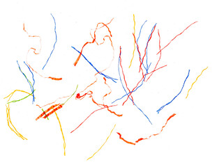 torn plastic fruit net flying, red bag isolated on white background and texture, design element,...