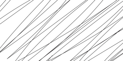 Obraz premium Thin line wavy abstract vector background. Curve wave seamless pattern.