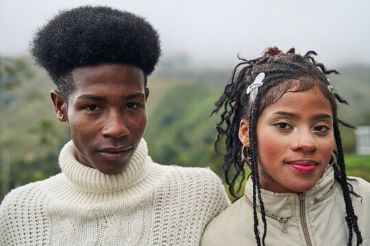 Portrait of a young African American couple