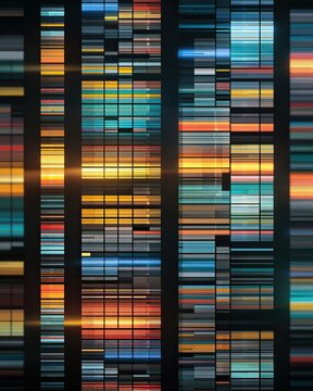 Normal and Mutated DNA Sequence Comparison with Highlighted Nucleotide Change