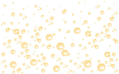 Orange carbonated water with gold bubbles.