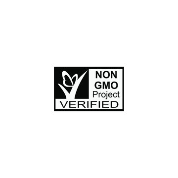 Non GMO Project Verified logo on black and white background