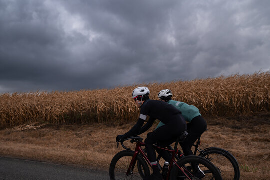 Autumn Ride Through Rural Fields &ndash; Pro Road Cyclists