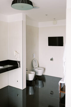 Modern Minimalist Bathroom Design Featuring Sleek Fixtures