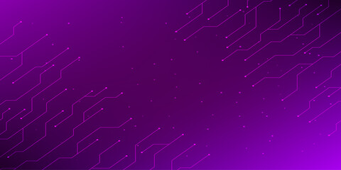 Obraz premium Abstract AI circuit board background. Technology connected blue lines with electronics elements on tech background