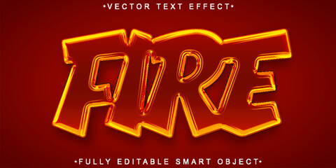  Fire Flame Burning Typography Vector Fully Editable Smart Object Text Effect