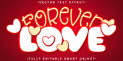  Forever Love Romantic Typography Vector Fully Editable Smart Object Text Effect
