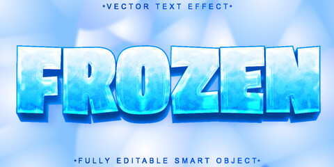  Frozen Ice Cold Typography Vector Fully Editable Smart Object Text Effect