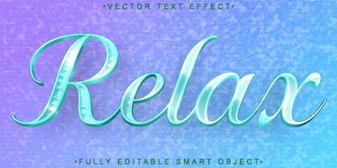  Relax Calm Peace Typography Vector Fully Editable Smart Object Text Effect