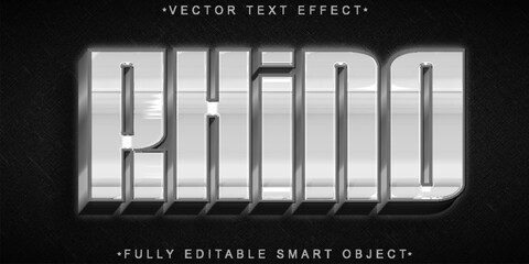  Rhino Team Wildlife Typography Vector Fully Editable Smart Object Text Effect