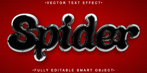 Spider Creepy Arachnid Typography Vector Fully Editable Smart Object Text Effect