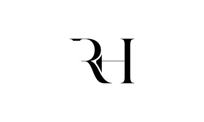 RH initial letters logo or RH monogram