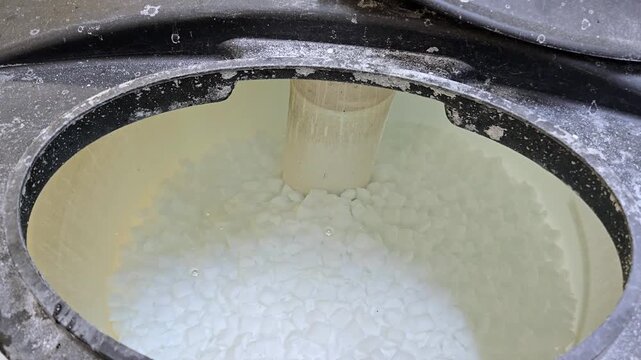 Industrial Water Softener Tank with Salt Tablets for Food Production
