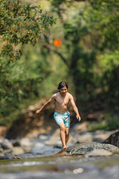 Running for the jump