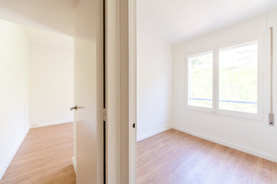 Empty Bright Room with Natural Window Light