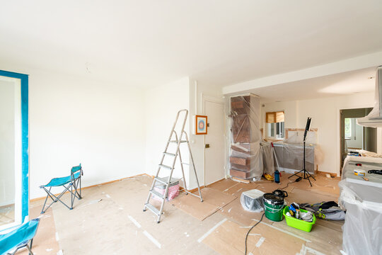 Empty Living Room During Home Renovation