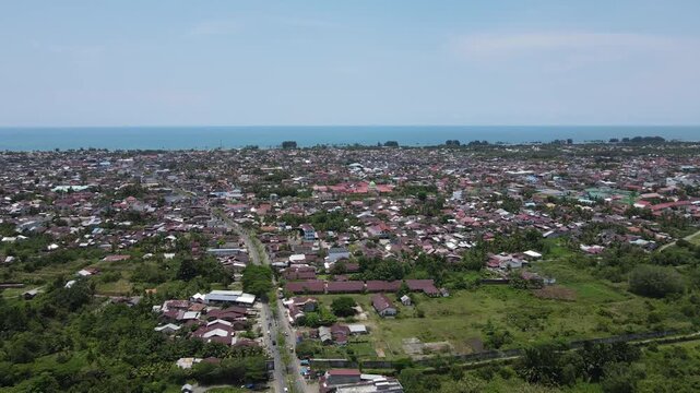 Drone Aerial View of Meulaboh City, Aceh, Indonesia