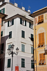 Obraz premium historic buildings in Chiavari, Genoa, Italy