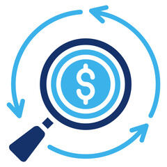 Fototapeta premium Tracking solid color icon