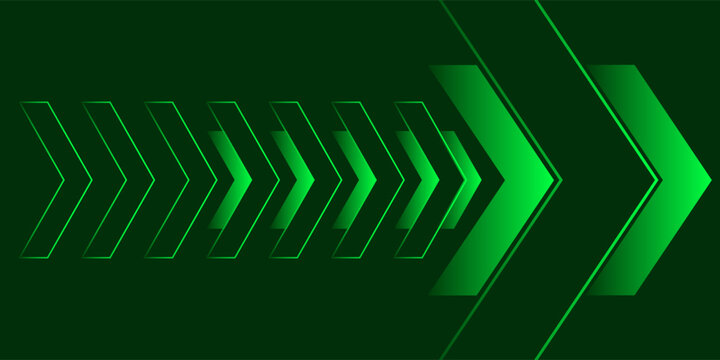 green arrow lines circuit hi tech technology abstract background. Eps 10