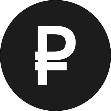 Russian ruble currency symbol. Foreign exchange currency sign. Vector