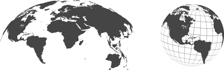 Obraz premium Planet Earth. Earth Day. The Earth, World Map. Vector