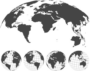 Planet Earth. Earth Day. The Earth, World Map. Vector