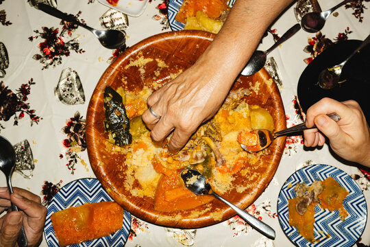 Traditional Moroccan Couscous Meal