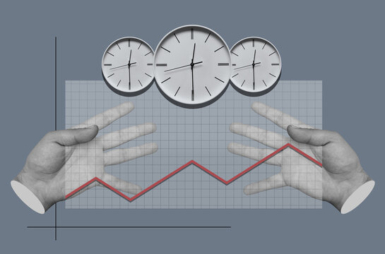 Hands holding growth chart